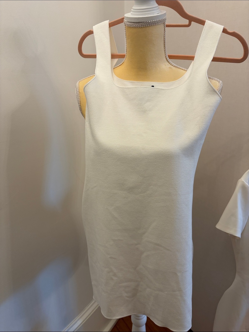 Zara Cream Square-Neck Tank Dress